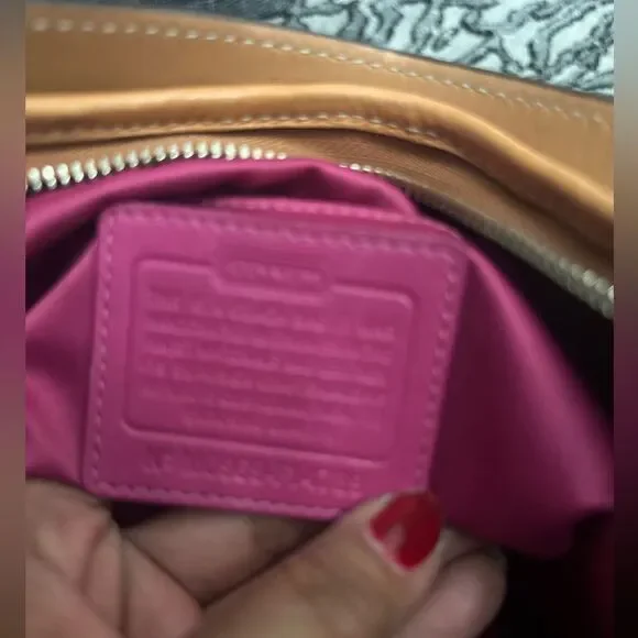 Coach Women's Plaid Tattersall Shoulder Bag - White and Pink - Picture 10 of 13